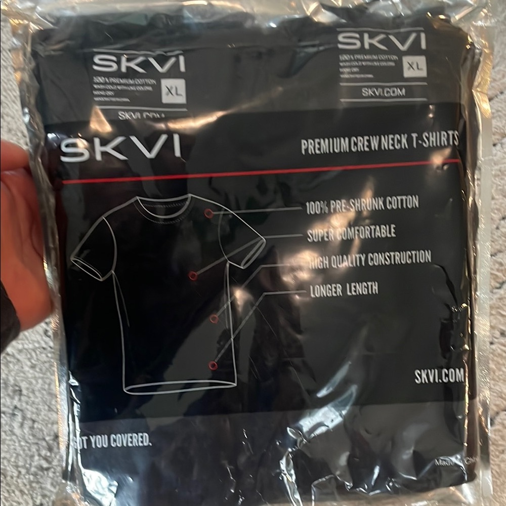 SKVI Black Premium Crew Neck T-Shirt